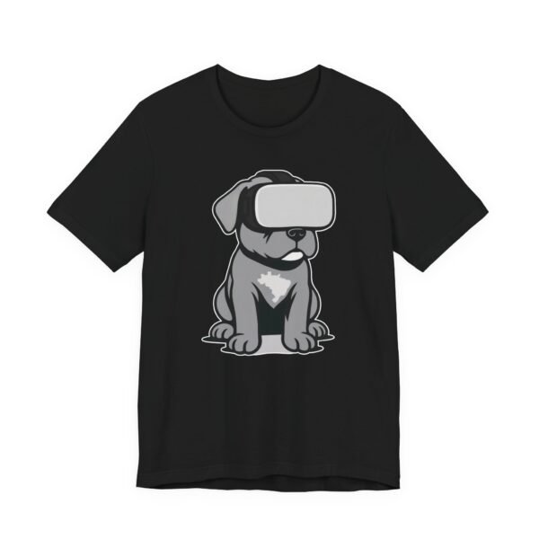 Puppy in VR Unisex Tee - Fun Gift for Dog Lovers, Virtual Reality Shirt, Animal Lover Shirt, Pet Owner Gift, Unique Gamer Graphic Tee