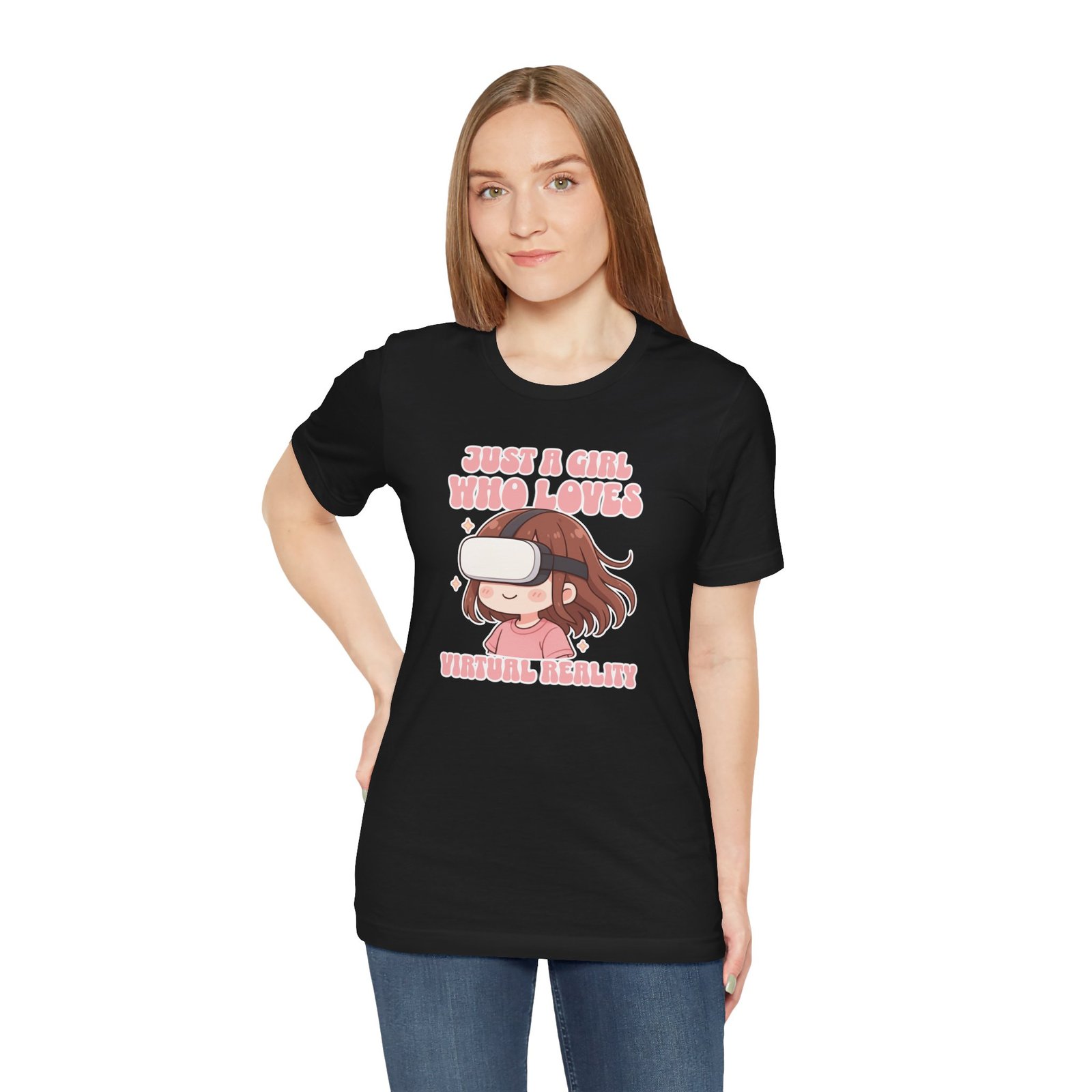 Just a Kawaii Girl Who Loves Virtual Reality Tee | Unisex Gamer Shirt, VR Enthusiast Gift, Cute Apparel, Gaming Fashion, Tech Lover's Top - Image 10