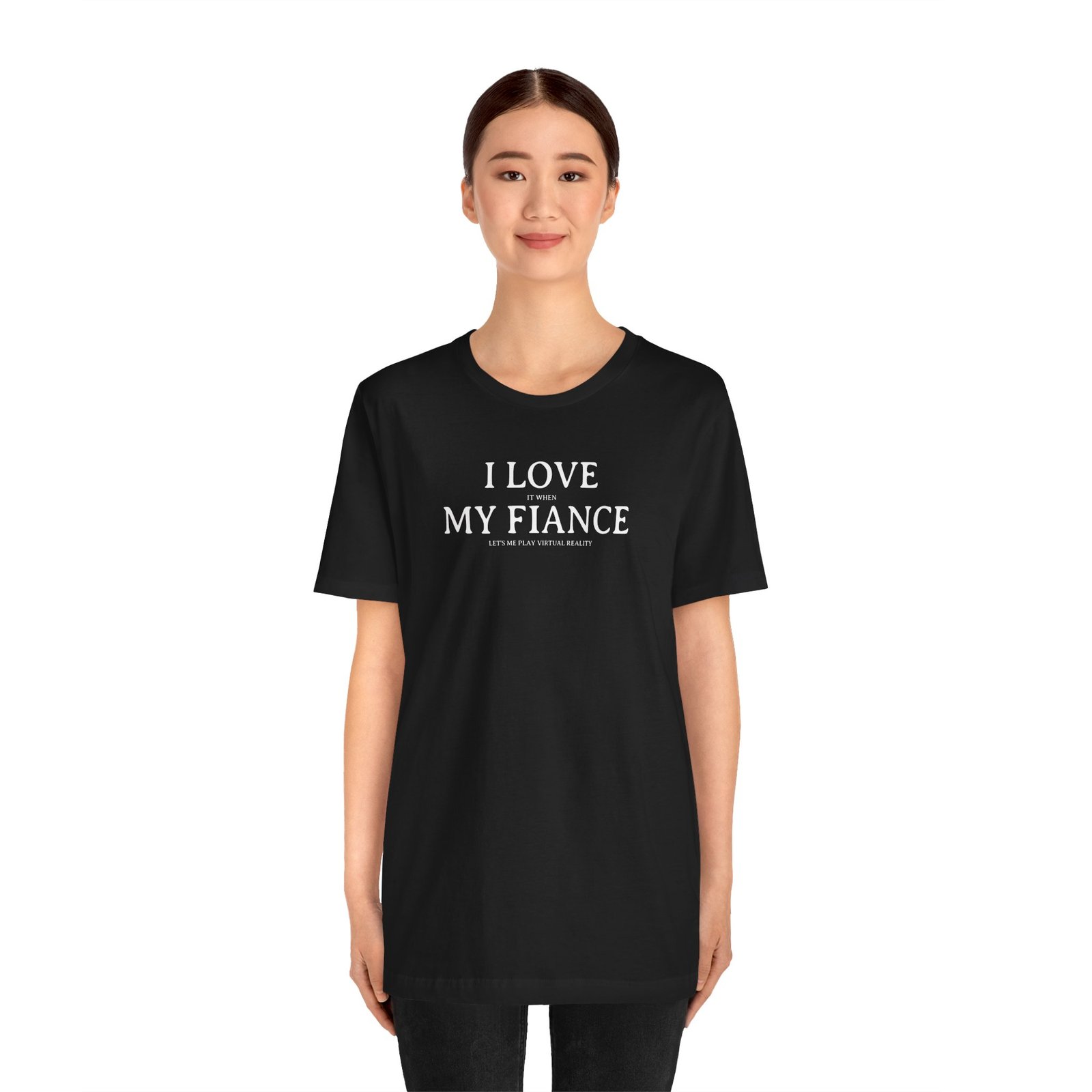 I Love My Fiance Unisex Short Sleeve Tee, Cute Couples Gift, Anniversary Shirt, Everyday Wear, Relationship Tee - Image 7