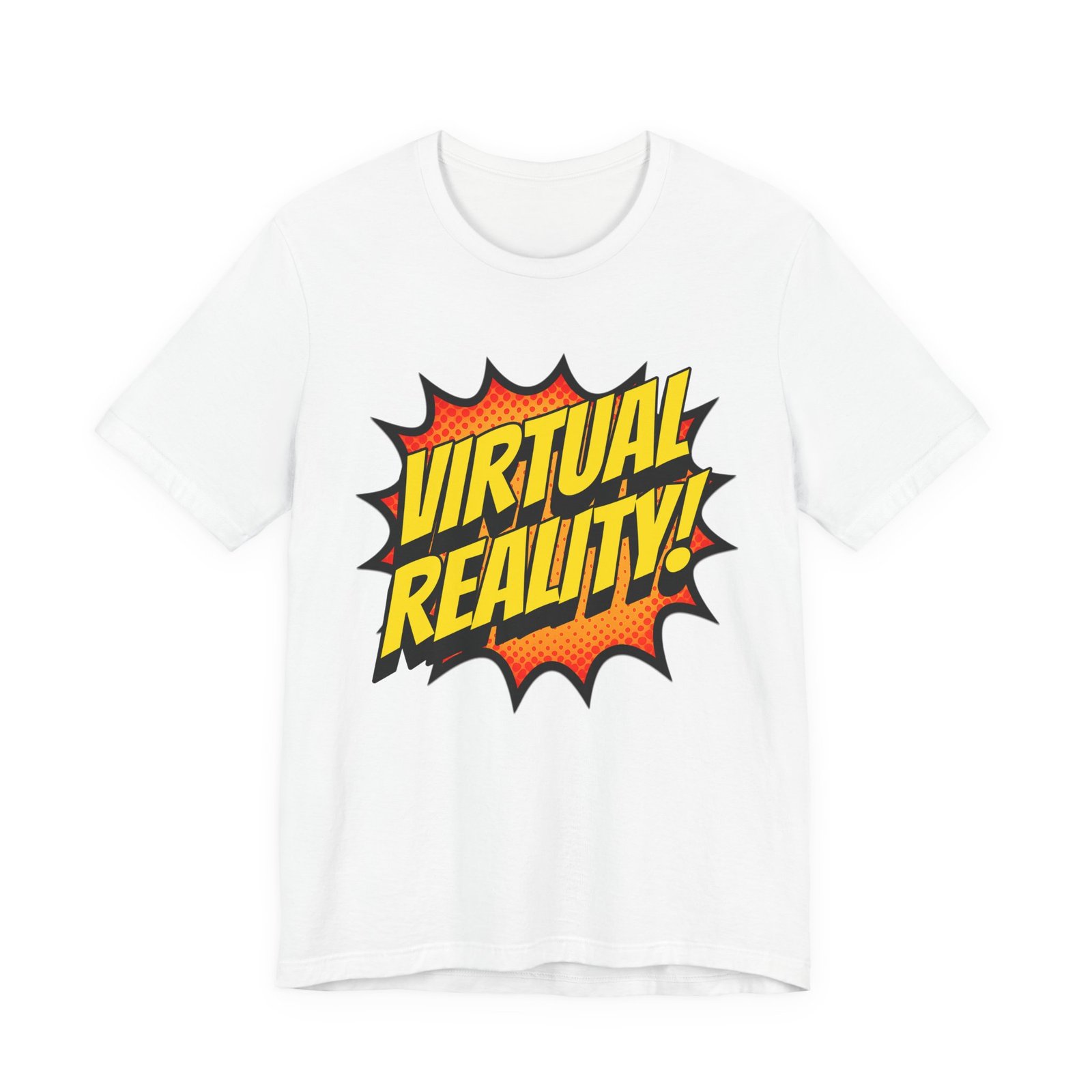Virtual Reality Comic Burst Unisex Jersey, Short Sleeve VR Tee, Superhero Gamer T-Shirt