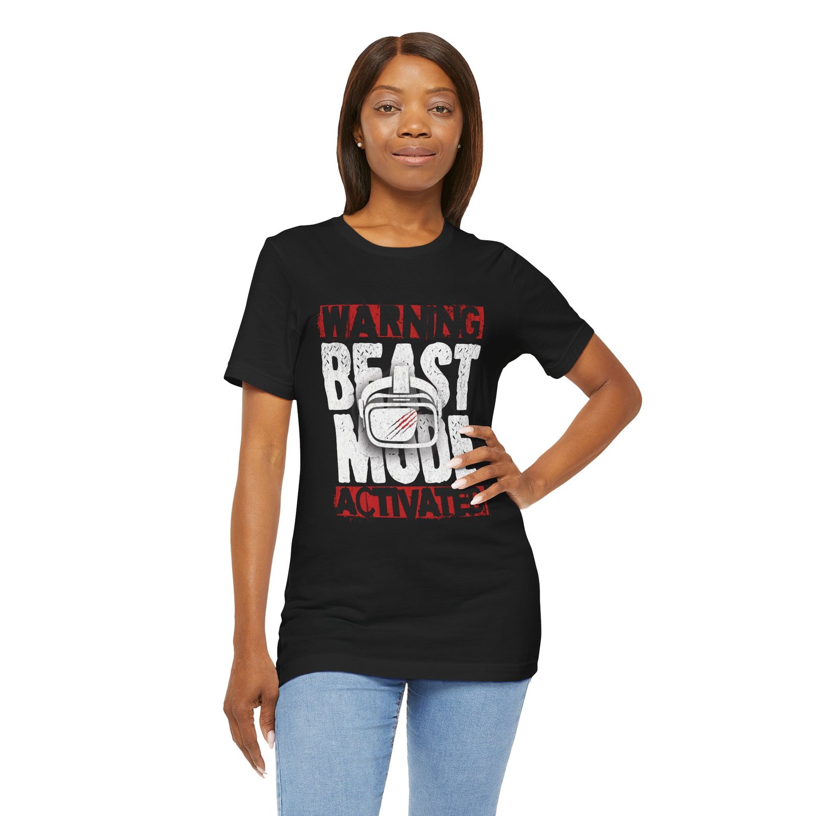 VR Beast Mode Unisex Tee, Virtual Reality T-Shirt, Gamer Apparel - Image 6