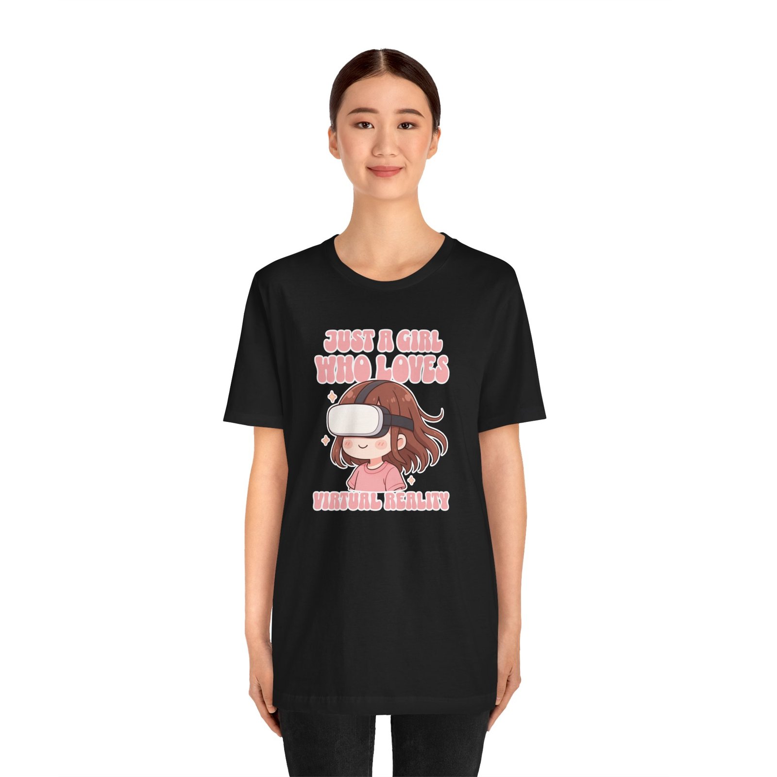 Just a Kawaii Girl Who Loves Virtual Reality Tee | Unisex Gamer Shirt, VR Enthusiast Gift, Cute Apparel, Gaming Fashion, Tech Lover's Top - Image 9