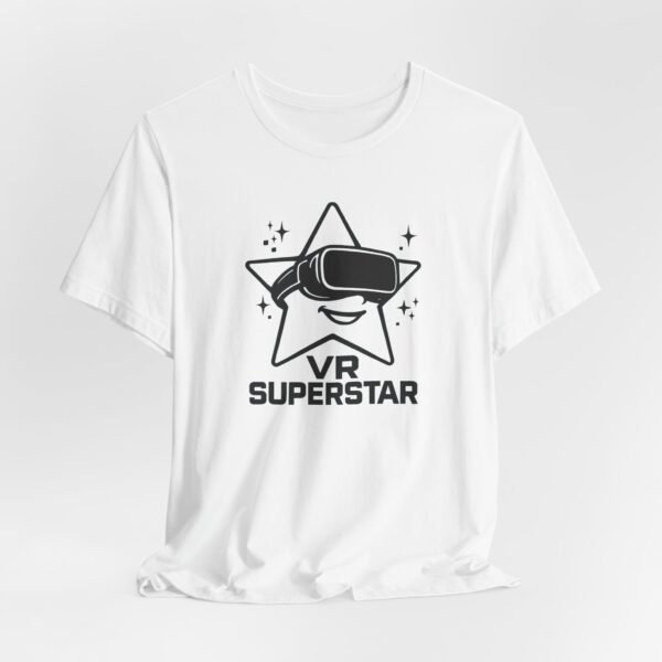 VR Superstar Unisex T-Shirt, Gaming Apparel, Virtual Reality Gift, Casual Wear, Gamer Tee, Fun Graphic Tee