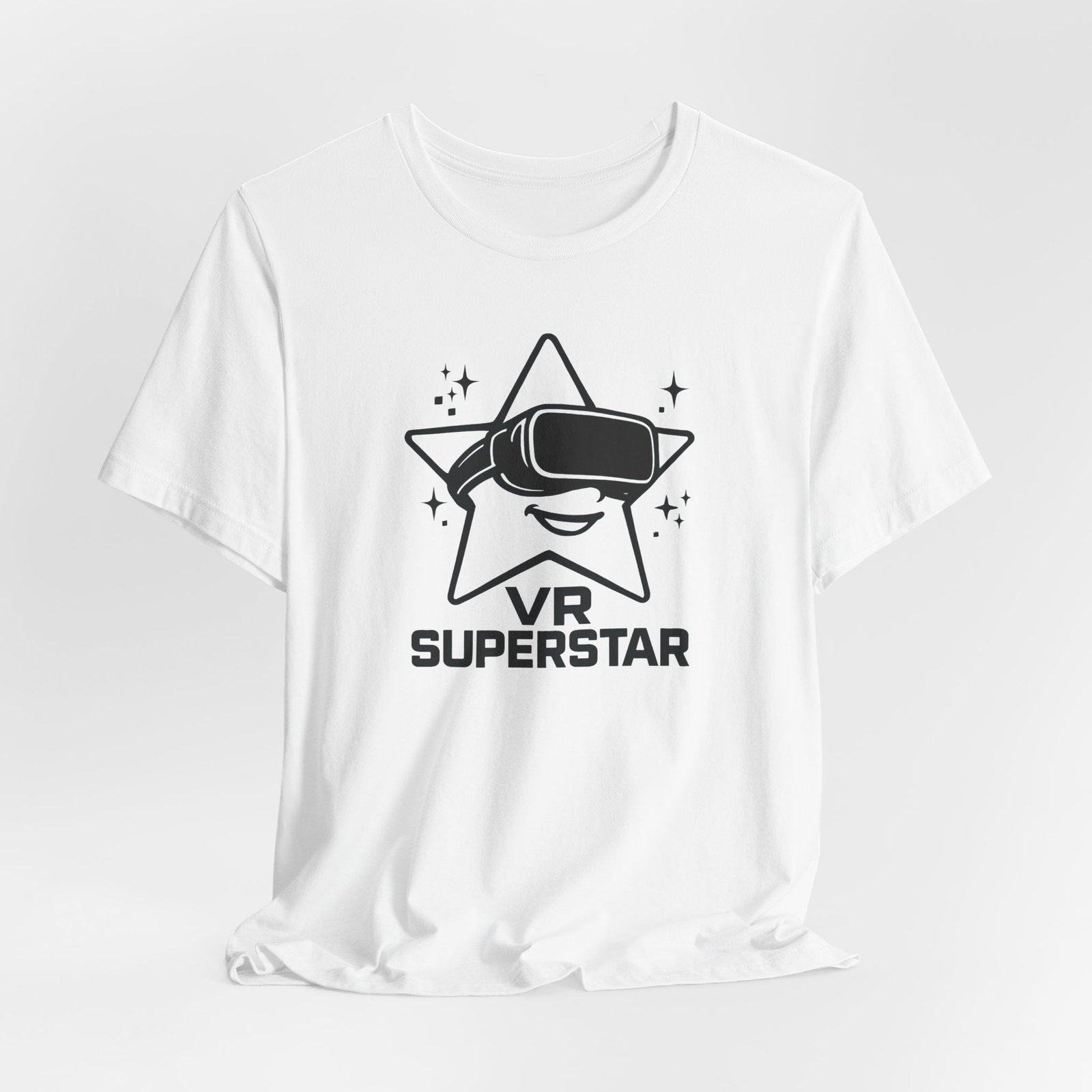 VR Superstar Unisex T-Shirt, Gaming Apparel, Virtual Reality Gift, Casual Wear, Gamer Tee, Fun Graphic Tee