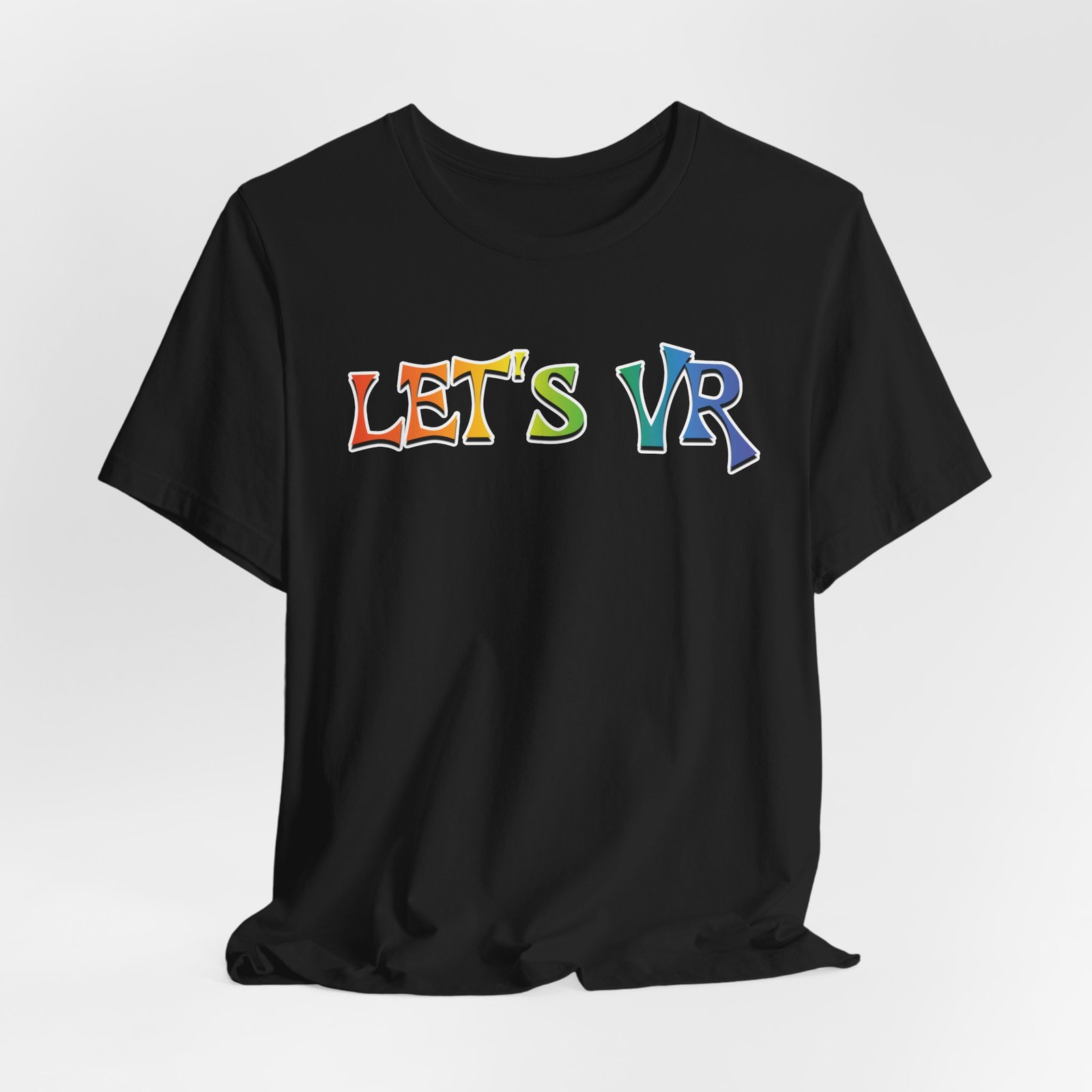 Unisex Rainbow Let's VR Vibe Tee, Virtual Reality Shirt, Gamer Apparel, Tech Lover Gift, Fun Graphic Tee, Perfect for Game Nights - Image 8