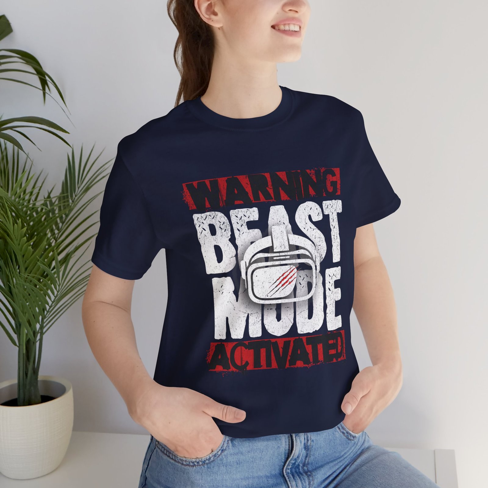 VR Beast Mode Unisex Tee, Virtual Reality T-Shirt, Gamer Apparel - Image 13