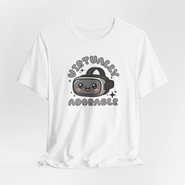 Virtually Adorable Tee, Cute VR Graphic T-Shirt, Gamer Gift, Unisex Short Sleeve Shirt, Casual Wear, Techie Apparel