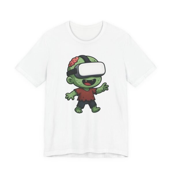 Cute Zombie Playing VR T-Shirt | Unisex Gaming Tee | Fun for Gamers, Halloween, Tech Enthusiasts, Virtual Reality Graphic Tee