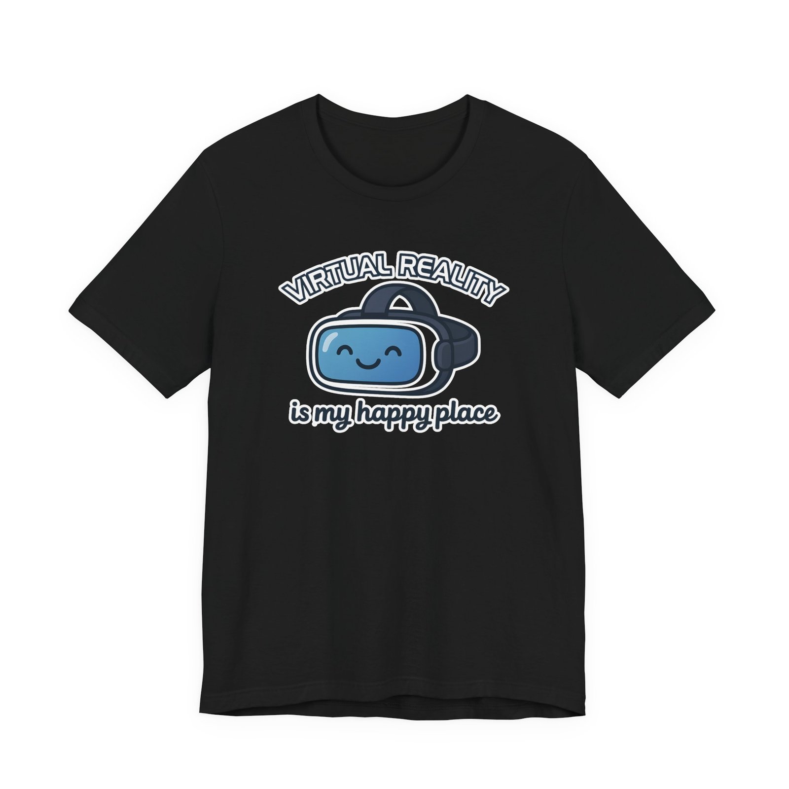 Virtual Reality Is My Happy Place Unisex Tee - Perfect for VR Gamers, Tech Lovers, and Casual Wear, Great Gift for Birthdays and Holidays - Image 14