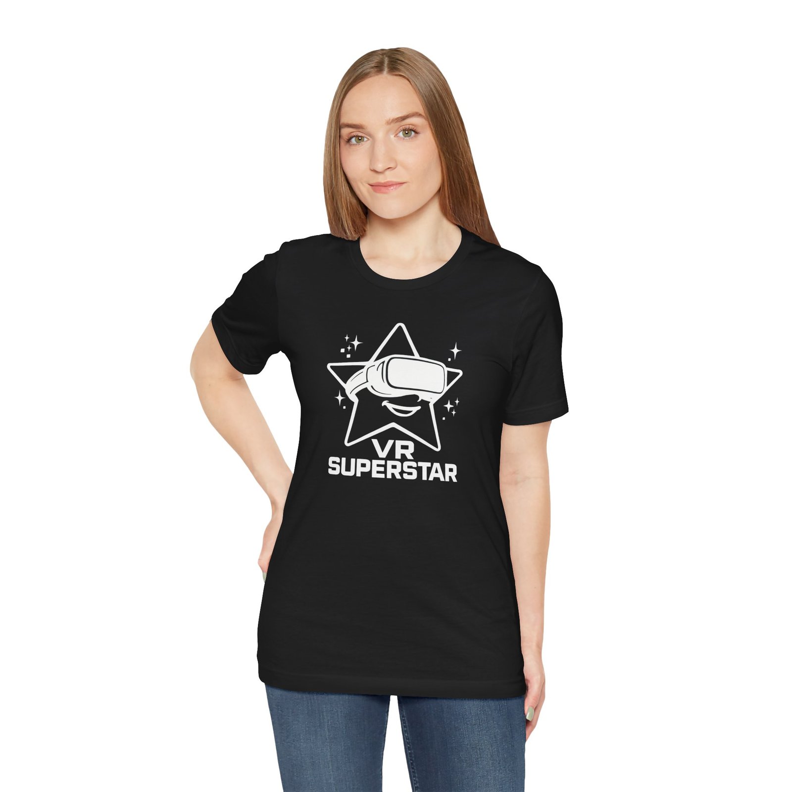 VR Superstar Unisex T-Shirt, Gaming Apparel, Virtual Reality Gift, Casual Wear, Gamer Tee, Fun Graphic Tee - Image 9