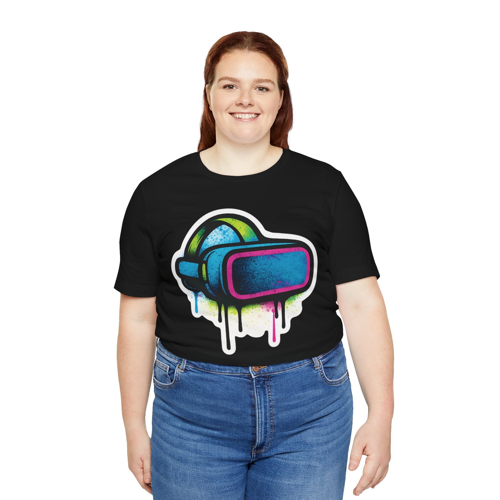 Graffiti VR Headset Graphic Tee, Stylish Gift for Gamers, Unisex Virtual Reality Shirt, Street Art, Urban, Edgy, Tech Enthusiast Apparel - Image 11