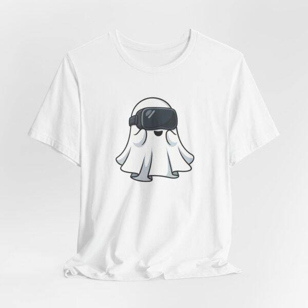 Ghosting Around In VR Unisex Tee - Fun Halloween T-Shirt, Gift for Virtual Reality Lovers, Spooky Season Apparel, Ghost Design