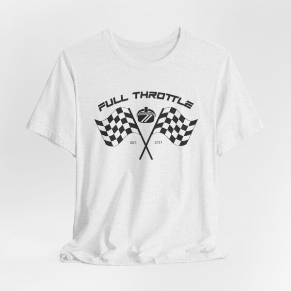 Full Throttle VR Racing Unisex T‑Shirt – VR Racing Shirt, VR Gamer Gift, Racing Fan Gift, Virtual Reality Apparel, Sim Racing Gift Checkered Flag Moto Tee