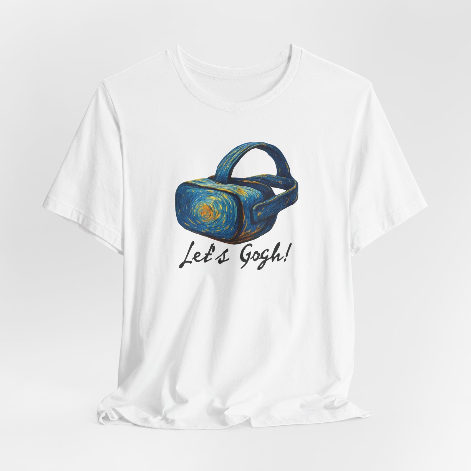 Let's Gogh! VR Unisex Tee – Funny VR Shirt, Art Lover Gift, VR Gamer Gift, Van Gogh Inspired Apparel, VR Fan Merchandise