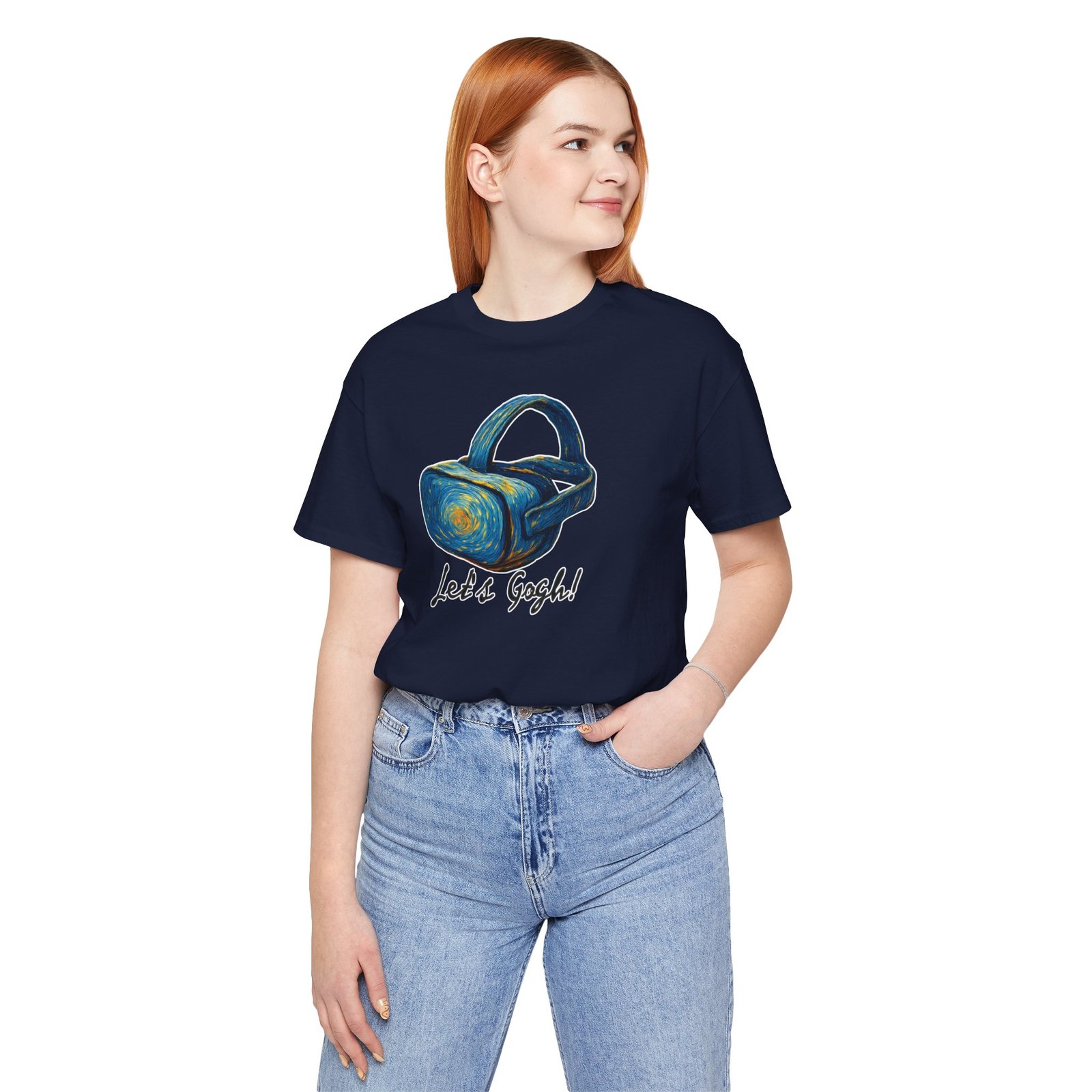 Let's Gogh! VR Unisex Tee – Funny VR Shirt, Art Lover Gift, VR Gamer Gift, Van Gogh Inspired Apparel, VR Fan Merchandise - Image 12