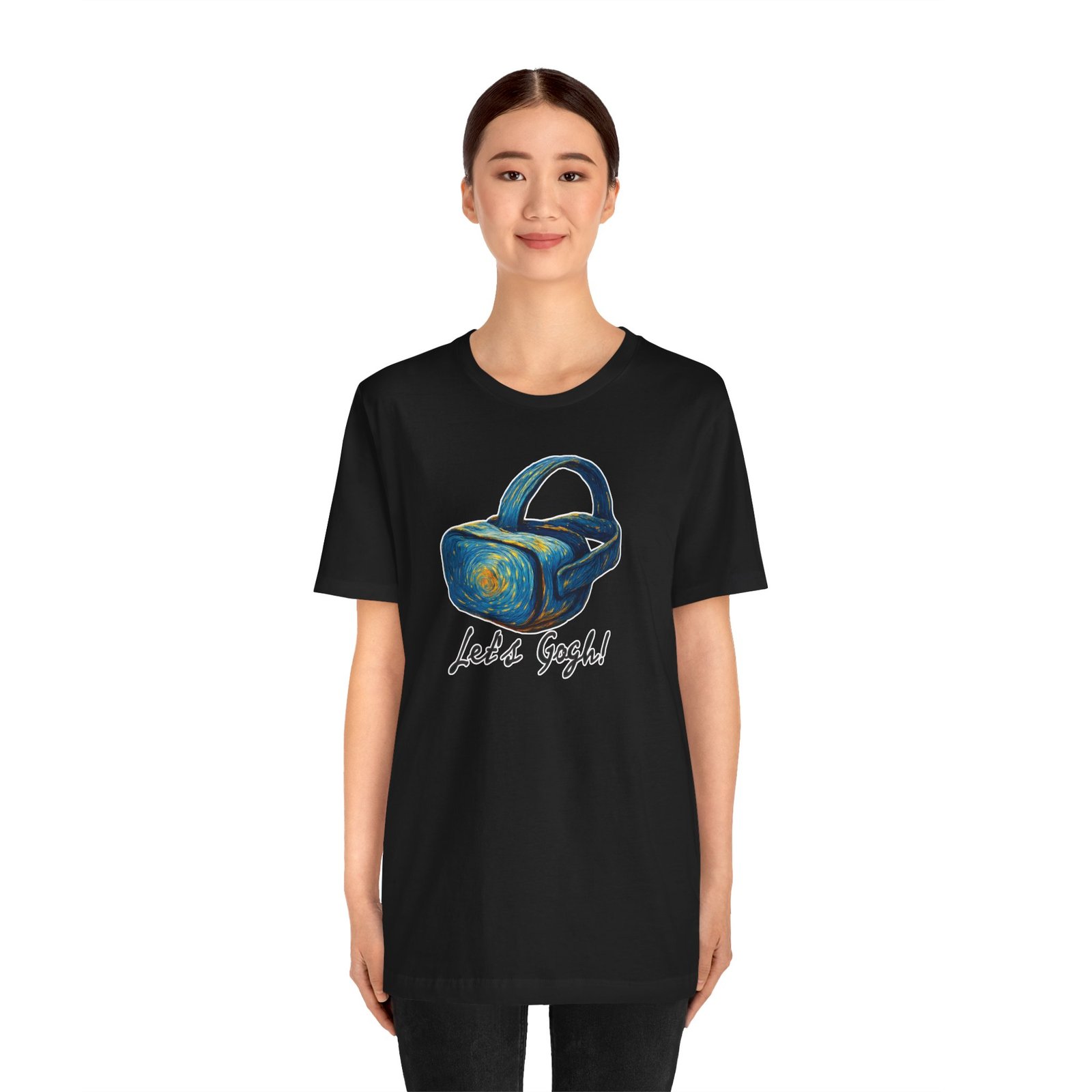 Let's Gogh! VR Unisex Tee – Funny VR Shirt, Art Lover Gift, VR Gamer Gift, Van Gogh Inspired Apparel, VR Fan Merchandise - Image 5