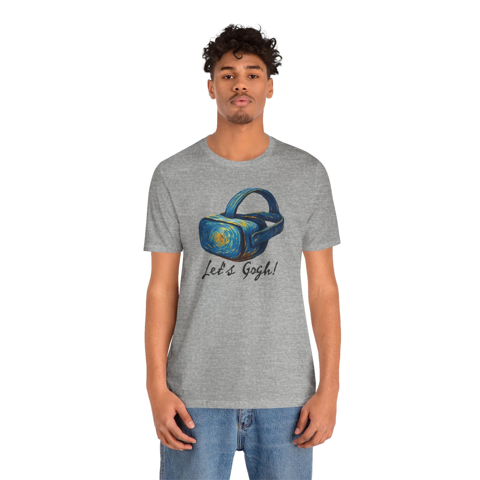Let's Gogh! VR Unisex Tee – Funny VR Shirt, Art Lover Gift, VR Gamer Gift, Van Gogh Inspired Apparel, VR Fan Merchandise - Image 8