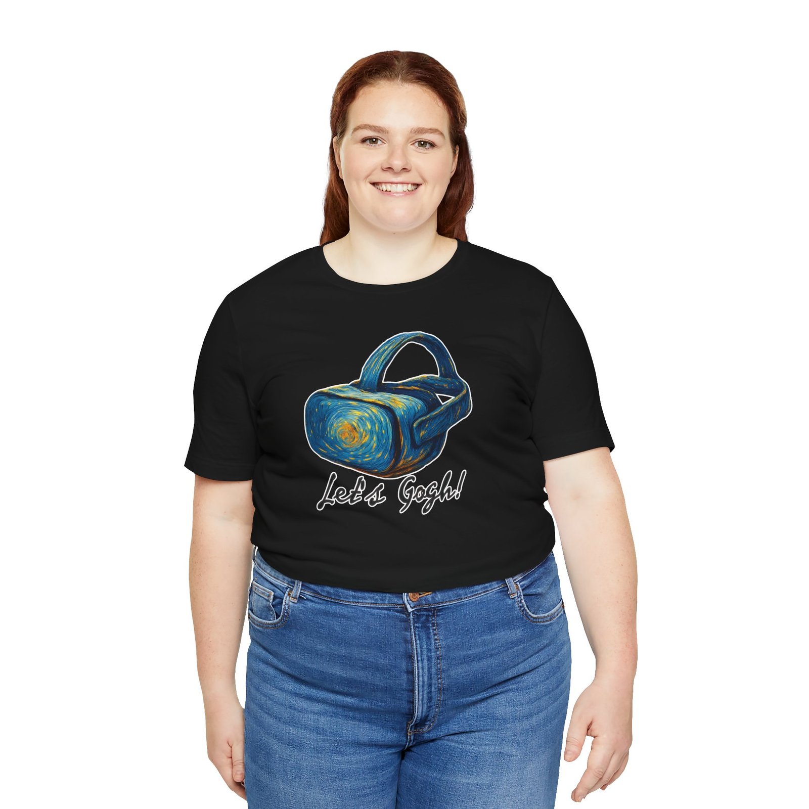 Let's Gogh! VR Unisex Tee – Funny VR Shirt, Art Lover Gift, VR Gamer Gift, Van Gogh Inspired Apparel, VR Fan Merchandise - Image 6