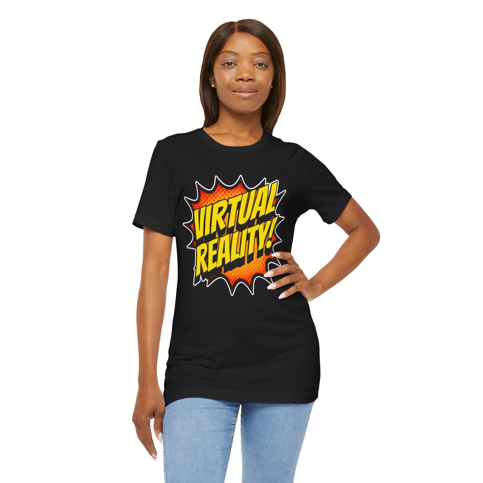 Virtual Reality Comic Burst Unisex Jersey - Image 6