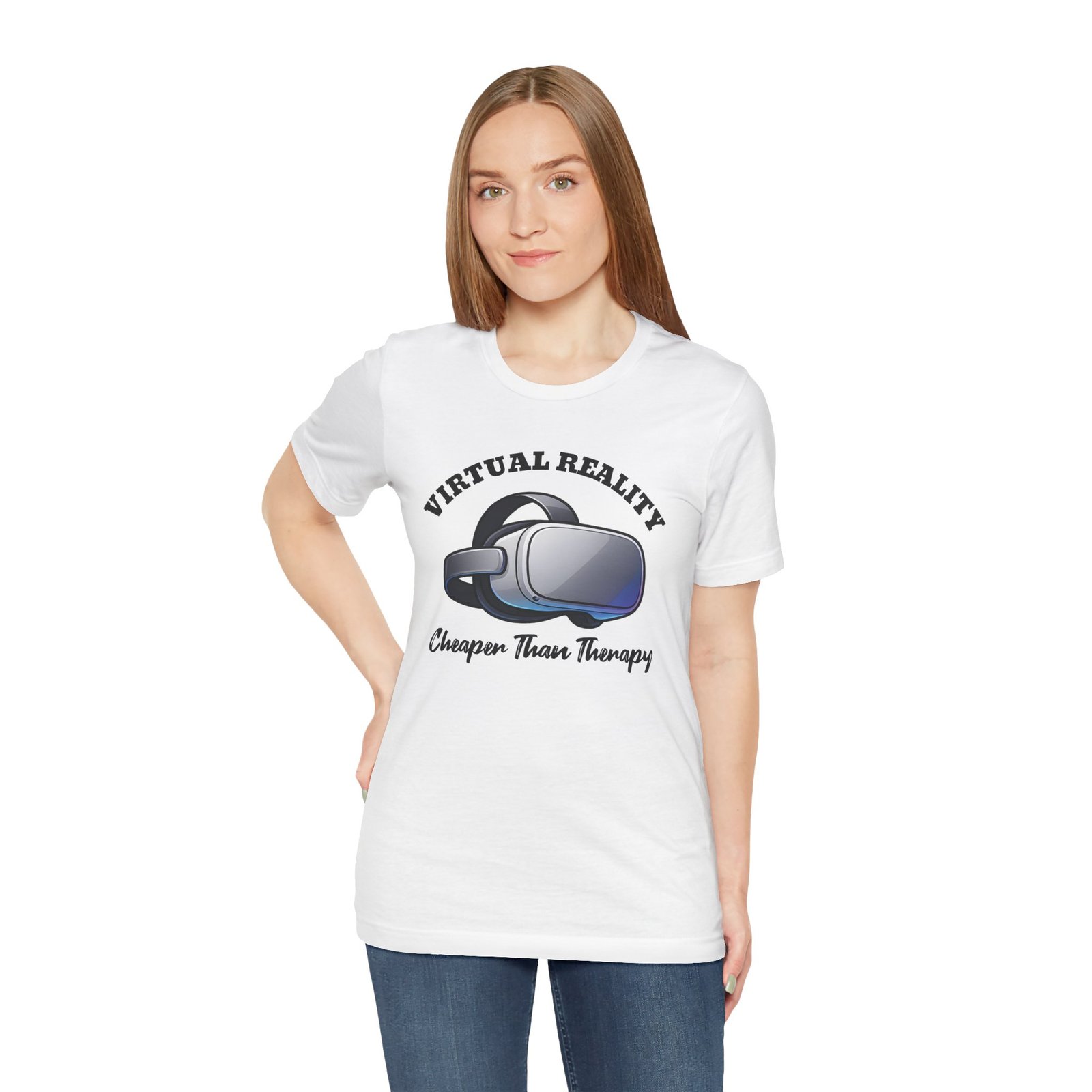 Virtual Reality is Cheaper Than Therapy Tee - Image 3
