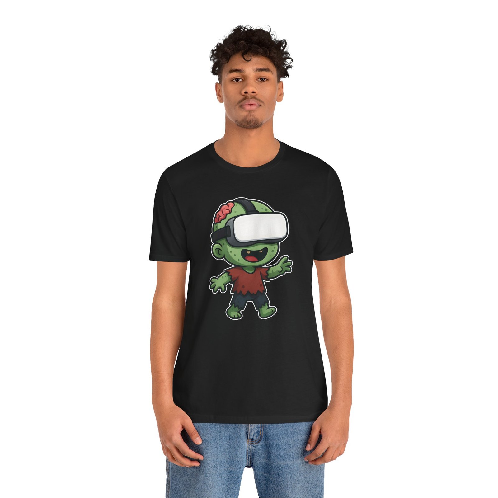 Cute Zombie Playing VR T-Shirt - Image 8