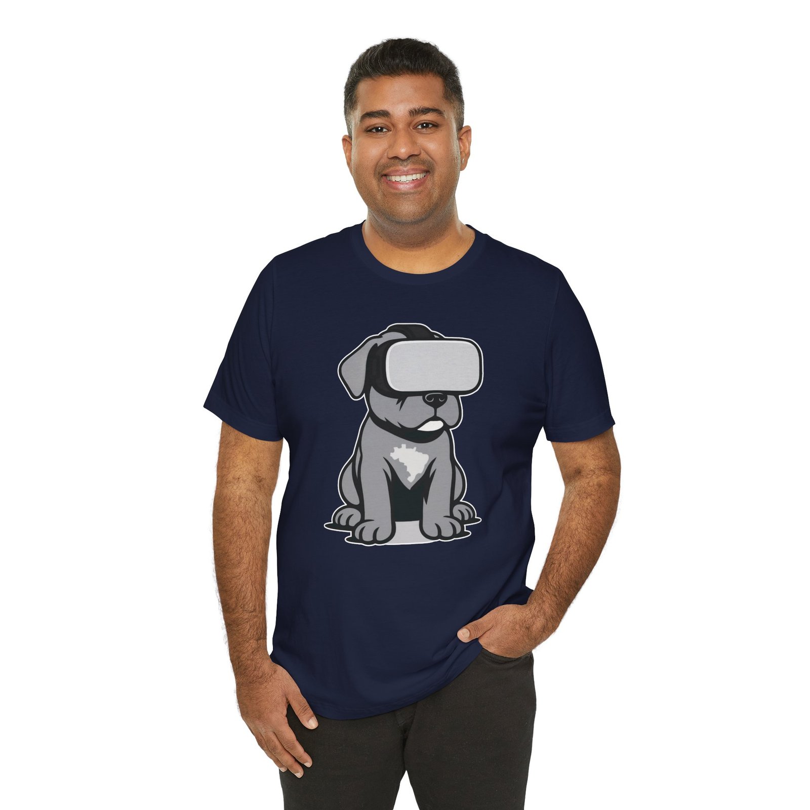 Puppy in VR Unisex Tee - Image 3