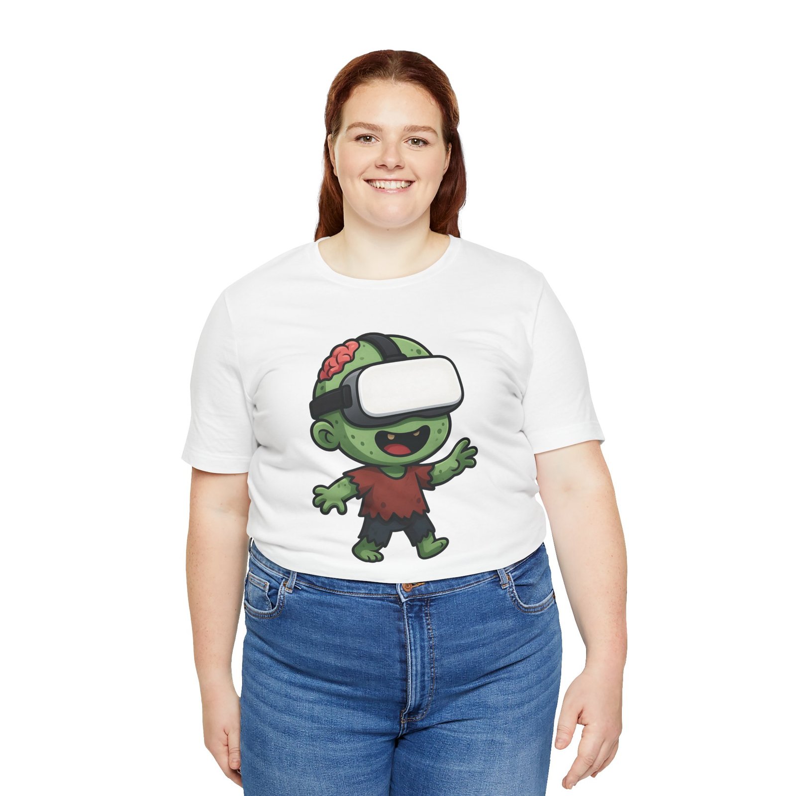 Cute Zombie Playing VR T-Shirt - Image 4