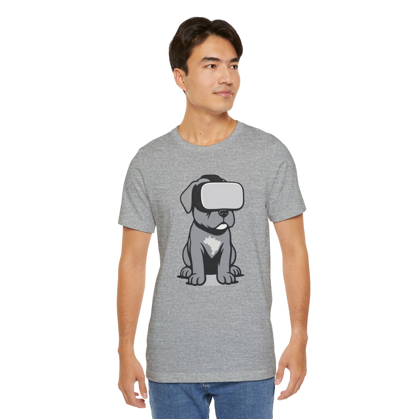 Puppy in VR Unisex Tee - Image 13