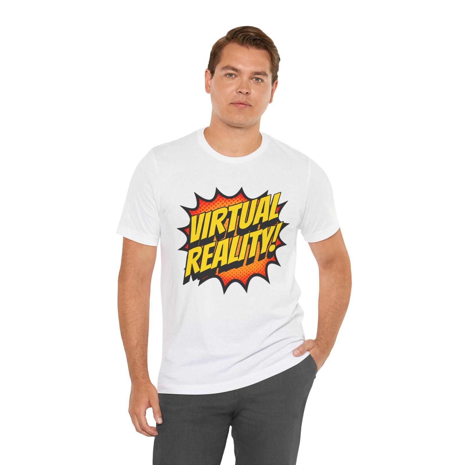 Virtual Reality Comic Burst Unisex Jersey - Image 8