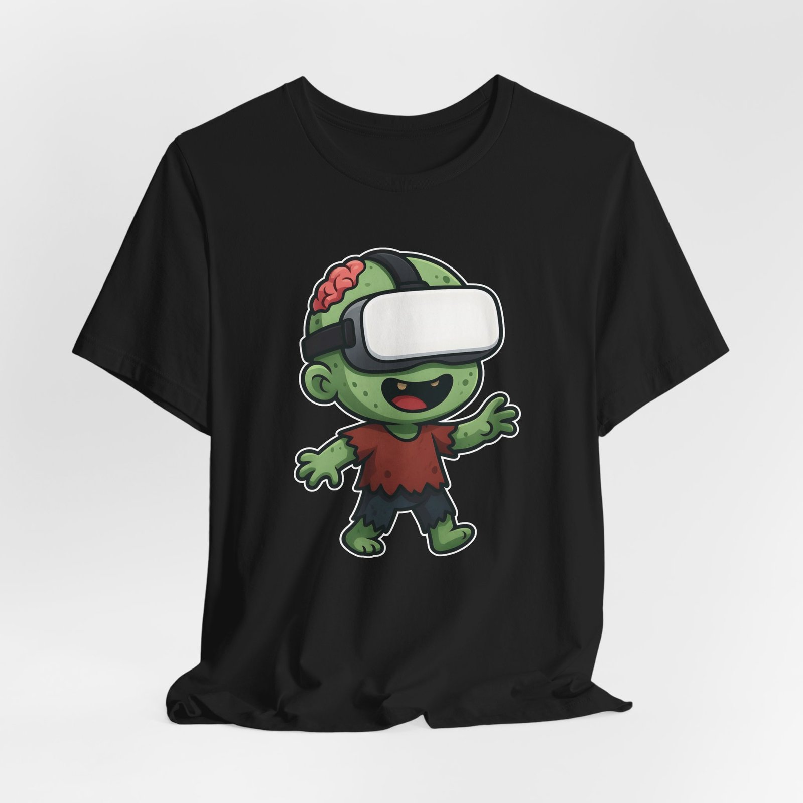 Cute Zombie Playing VR T-Shirt - Image 13