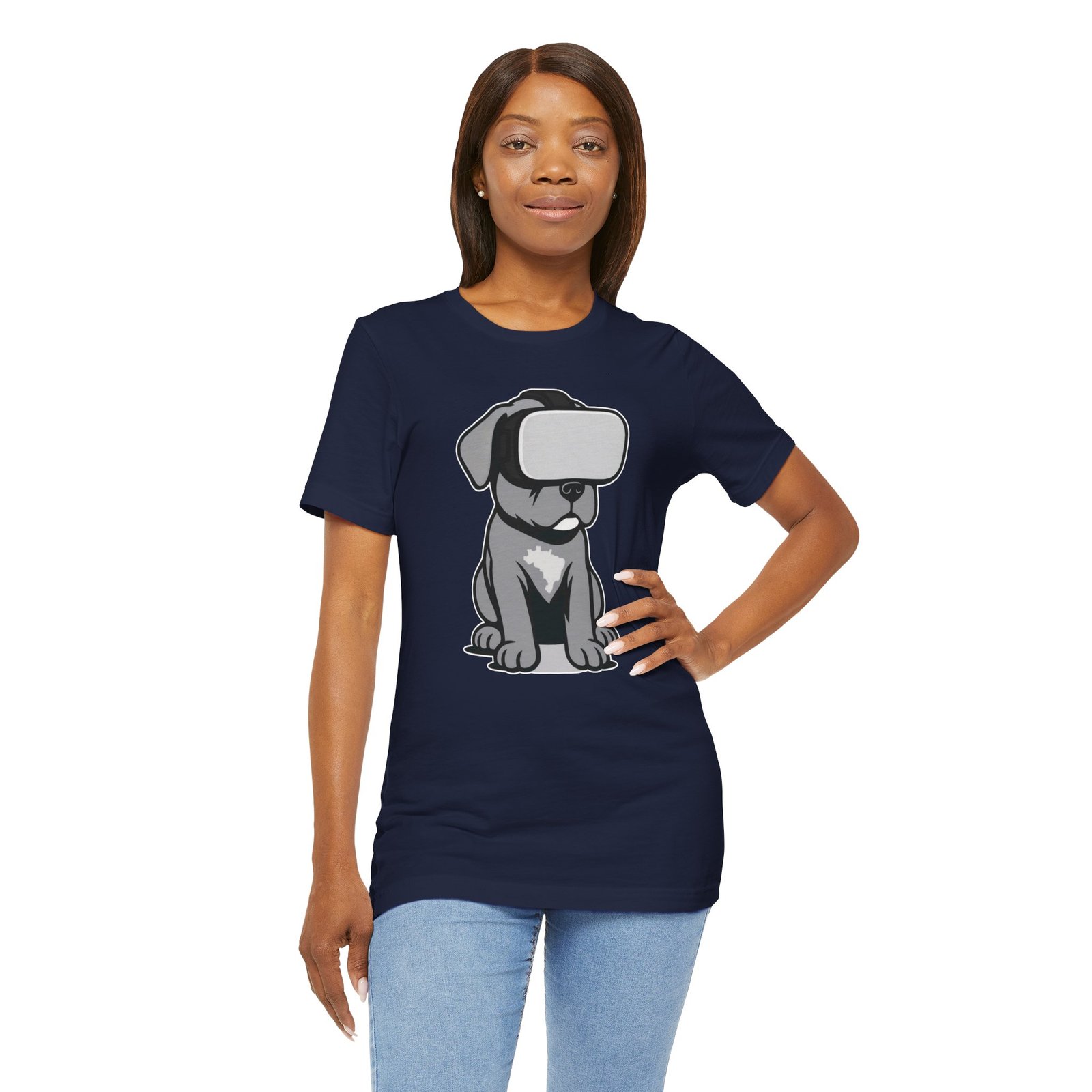 Puppy in VR Unisex Tee - Image 4