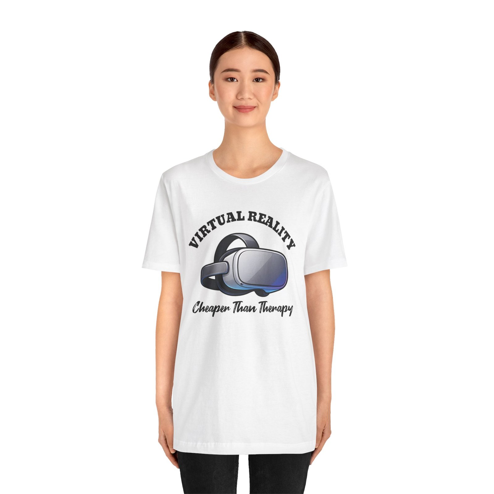 Virtual Reality is Cheaper Than Therapy Tee - Image 2