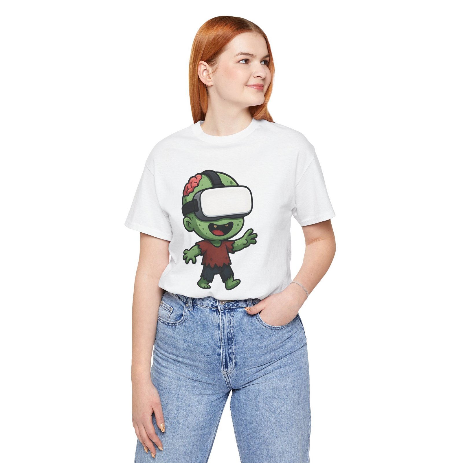 Cute Zombie Playing VR T-Shirt - Image 5