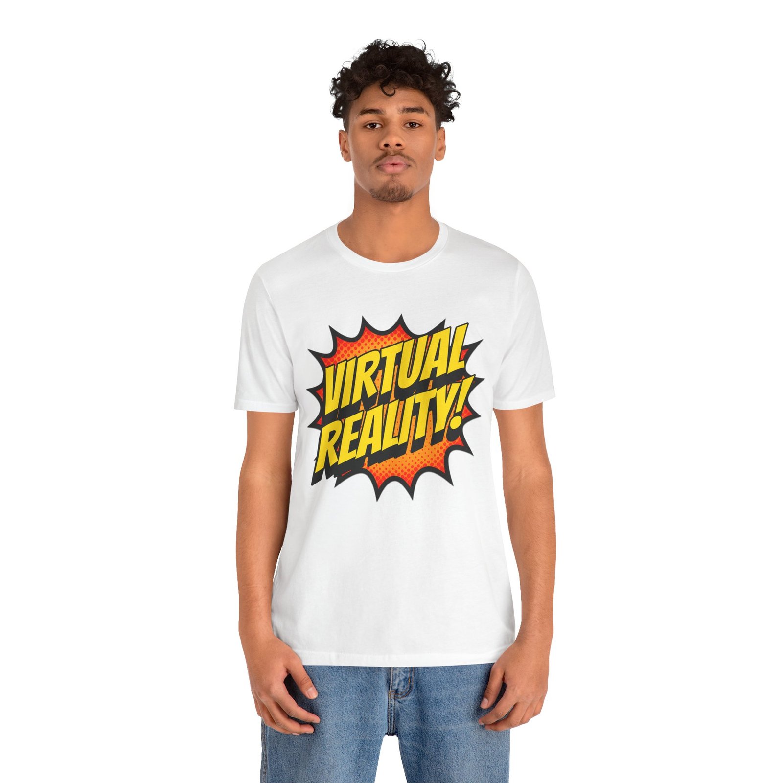 Virtual Reality Comic Burst Unisex Jersey - Image 7