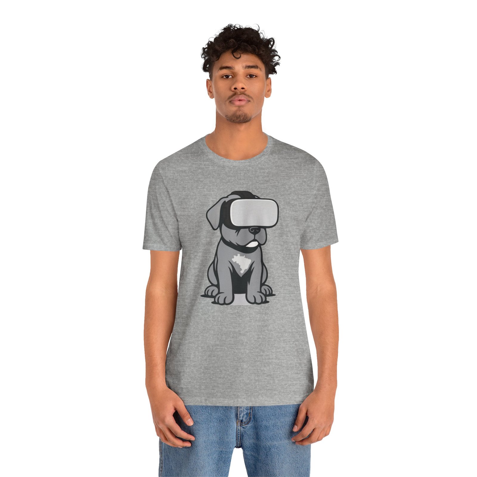 Puppy in VR Unisex Tee - Image 11