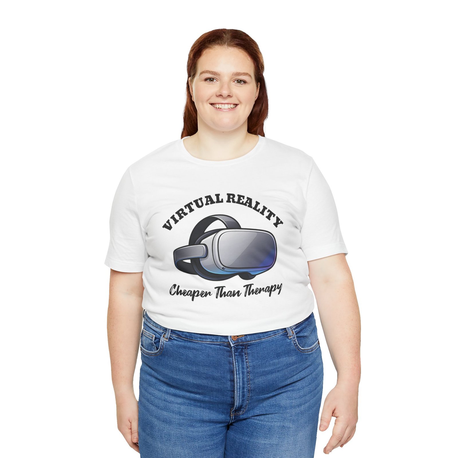 Virtual Reality is Cheaper Than Therapy Tee - Image 4