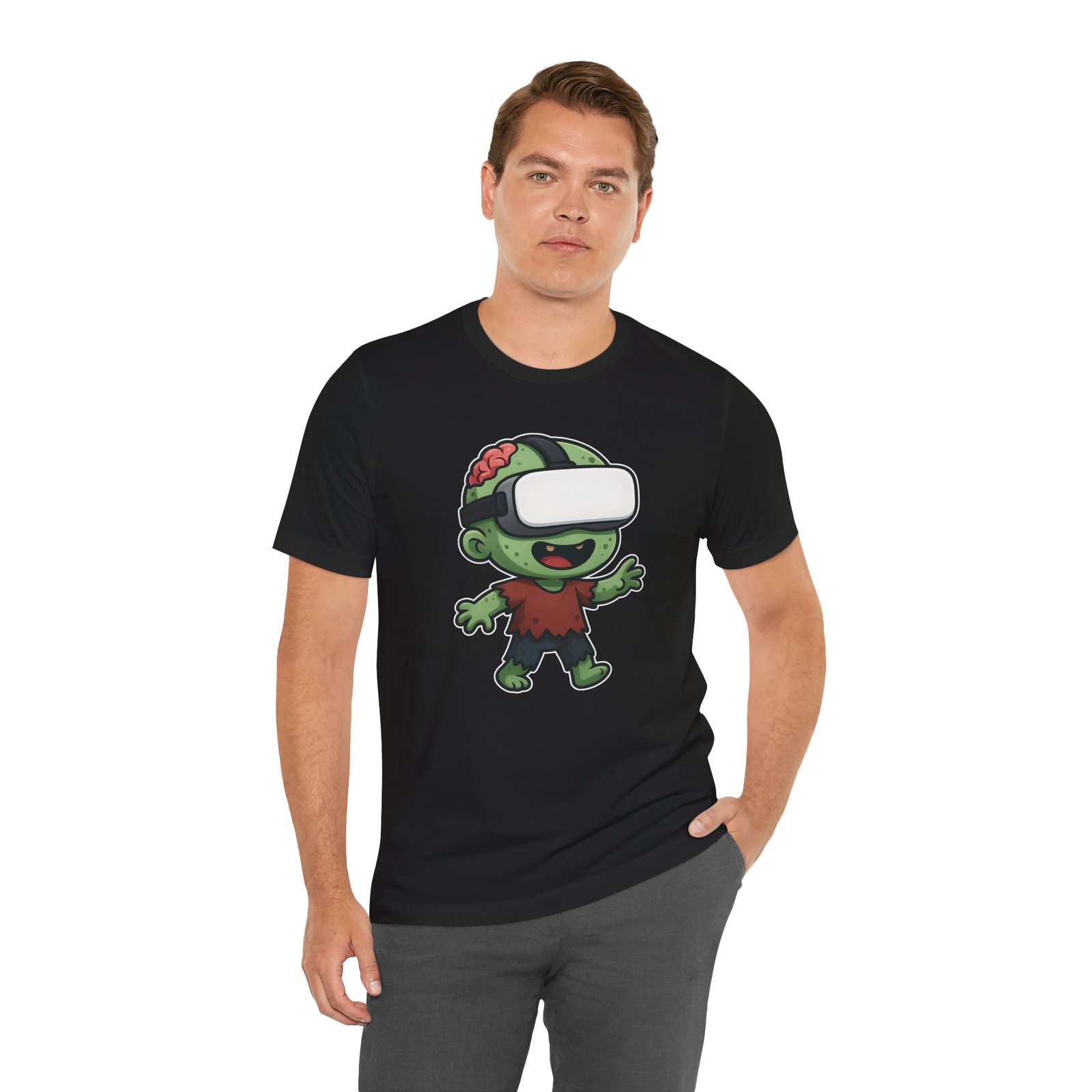 Cute Zombie Playing VR T-Shirt - Image 9