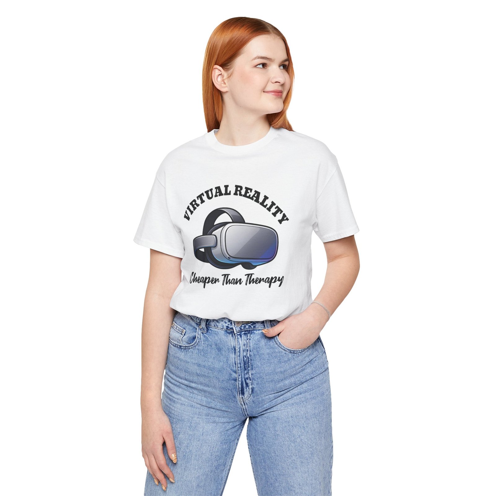 Virtual Reality is Cheaper Than Therapy Tee - Image 5