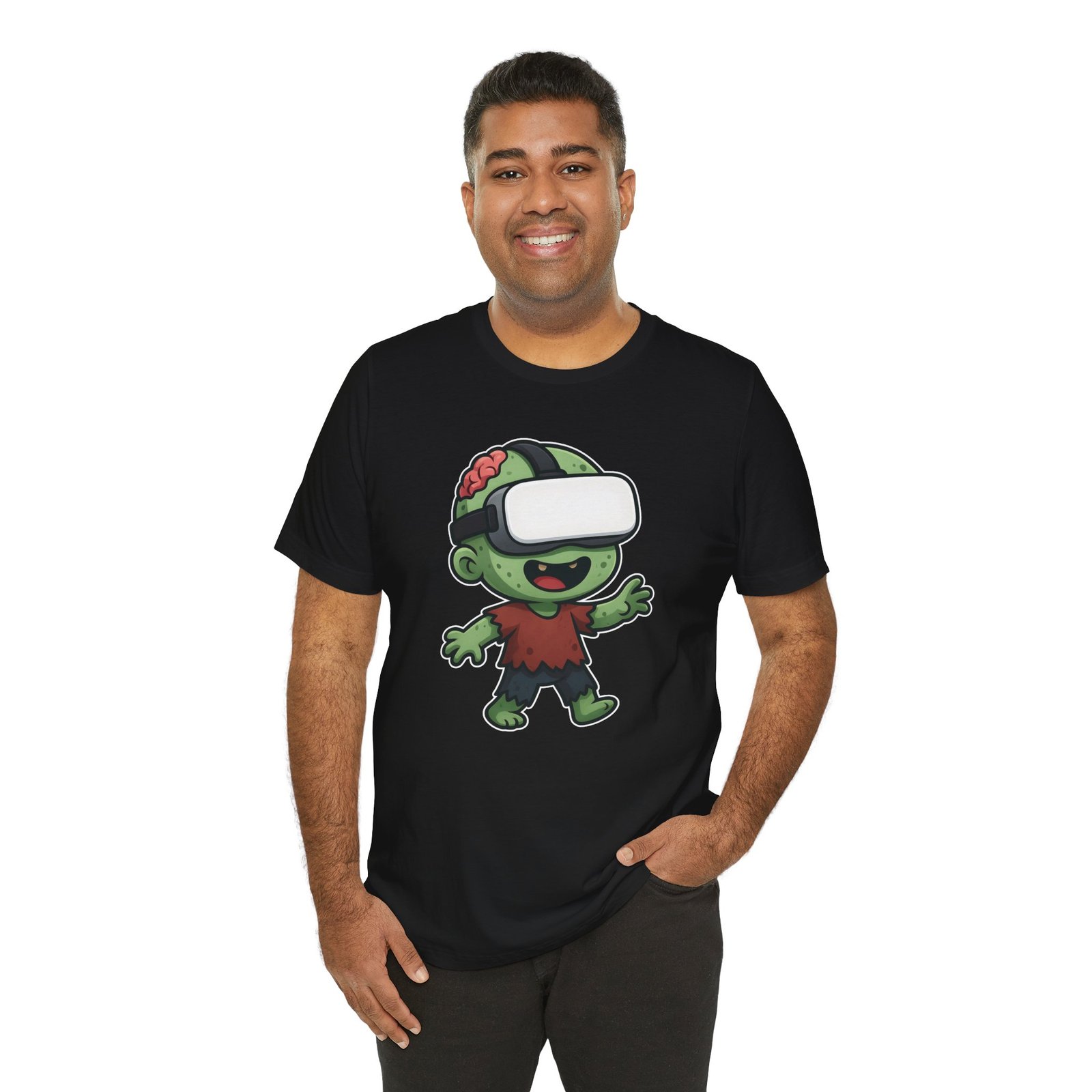 Cute Zombie Playing VR T-Shirt - Image 10