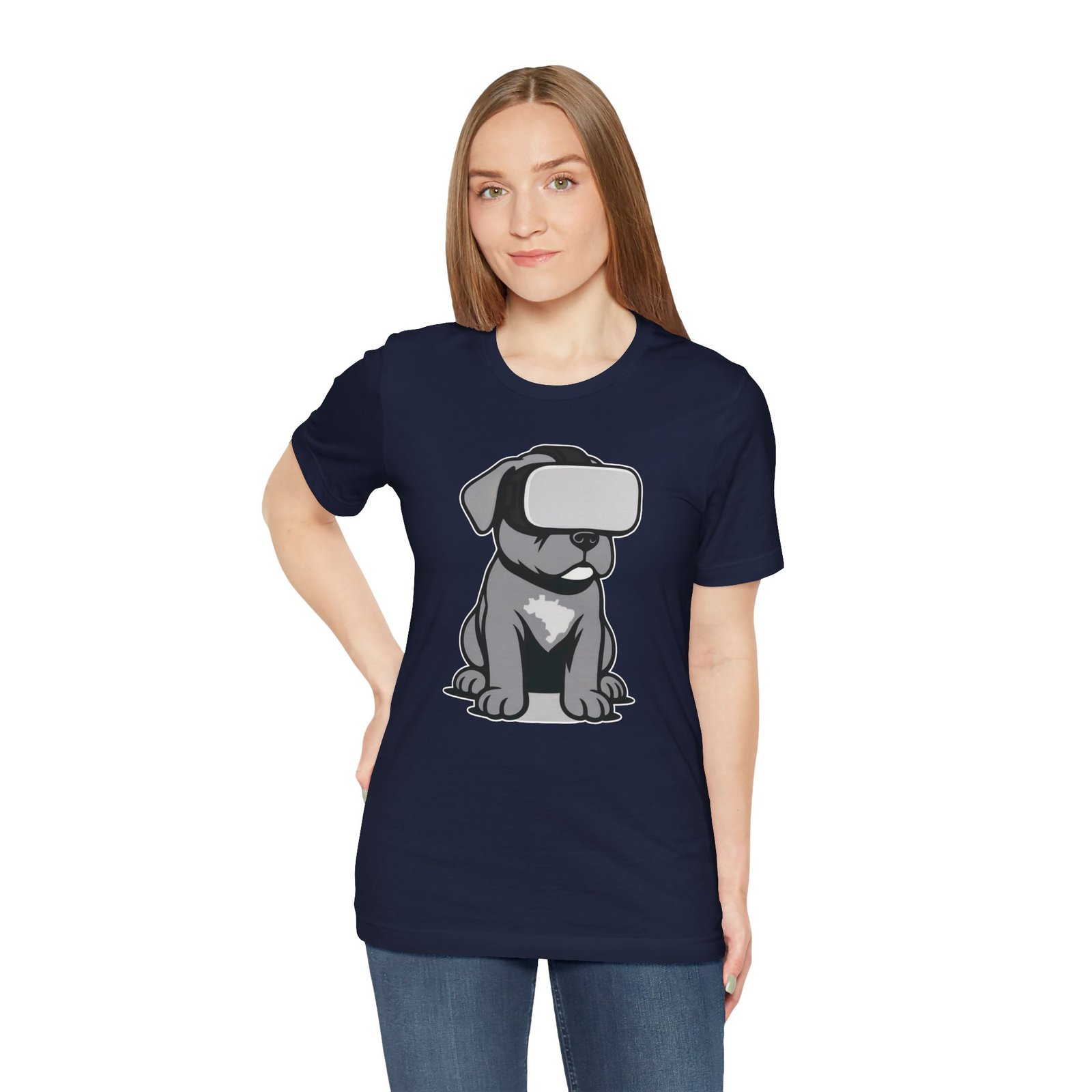 Puppy in VR Unisex Tee - Image 2
