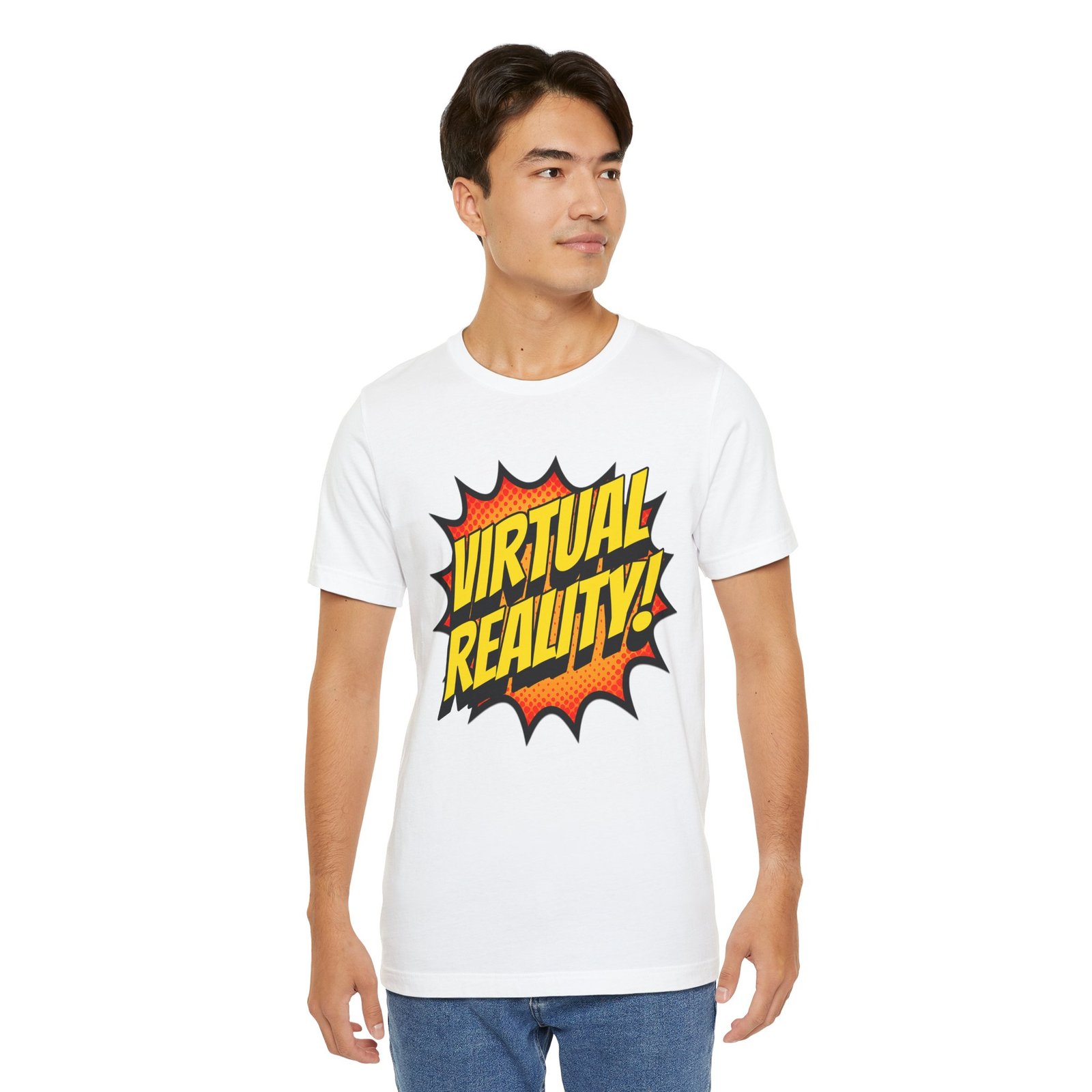 Virtual Reality Comic Burst Unisex Jersey - Image 10