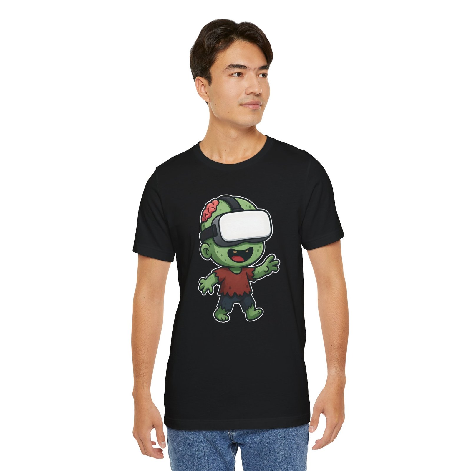 Cute Zombie Playing VR T-Shirt - Image 11